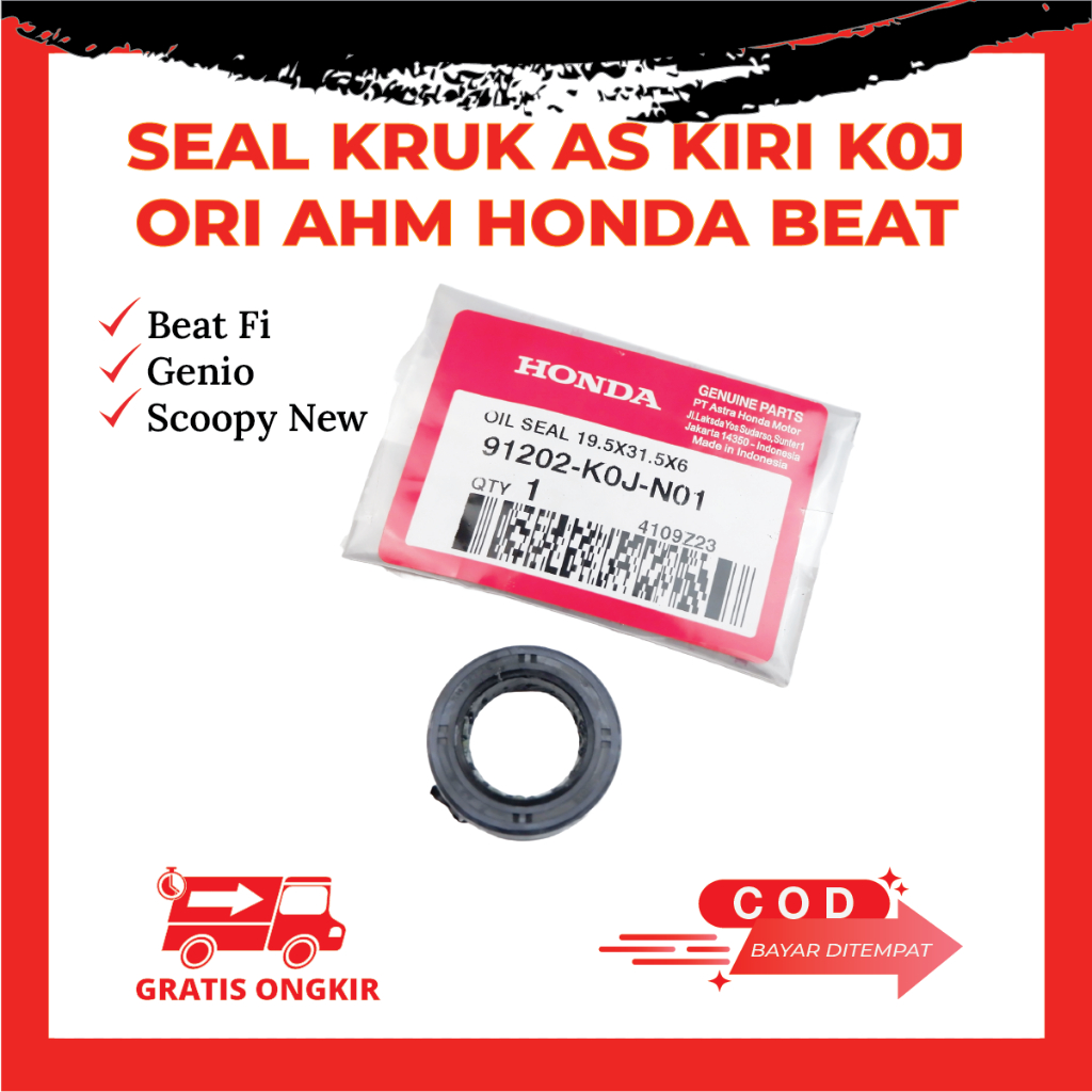 Seal Sil Kruk As Kiri Original AHM Honda Genio Beat Deluxe Scoopy New Ori Beat Street, Seal AS Kruk 