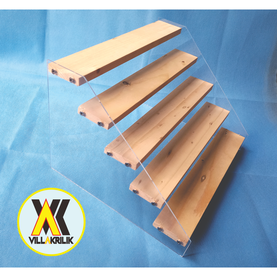 Rak akrilik 5 tingkat /Display mainan akrilik / Rak cosmetic organizer