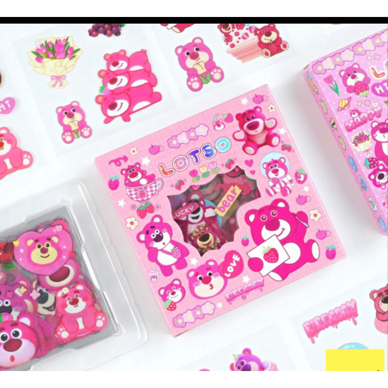 [100pcs] stiker box Momo Latso motif katakter