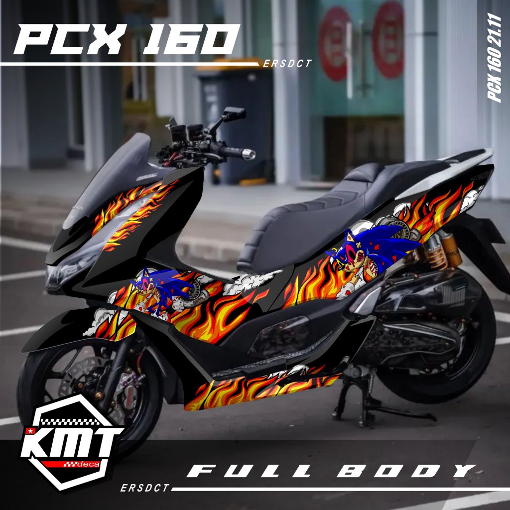 Decal Sticker Honda PCX 160 2021 Fullbody New Desain Sonic KMT.21.11
