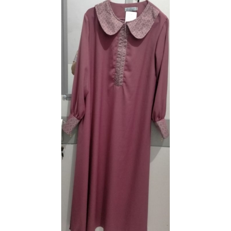 abaya viviane RH XS manset motif (gamis aja)