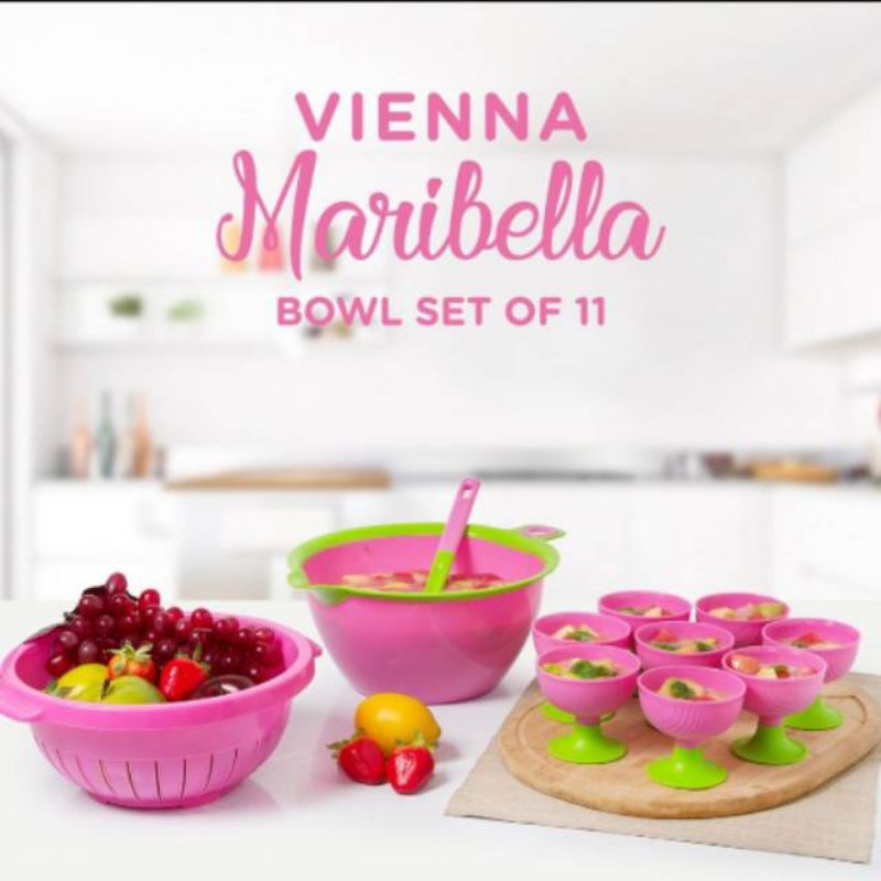 Wadah Es Buah Vienna Maribella Bowl Set Of 11 Pcs Es Mangkok Es Wadah Saji