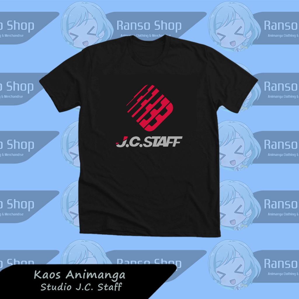 Ranso Kaos JC Staff Anime Studio Logo / Baju Studio J.C. Staff / T-shirt J.C. Staff Anime Waifu