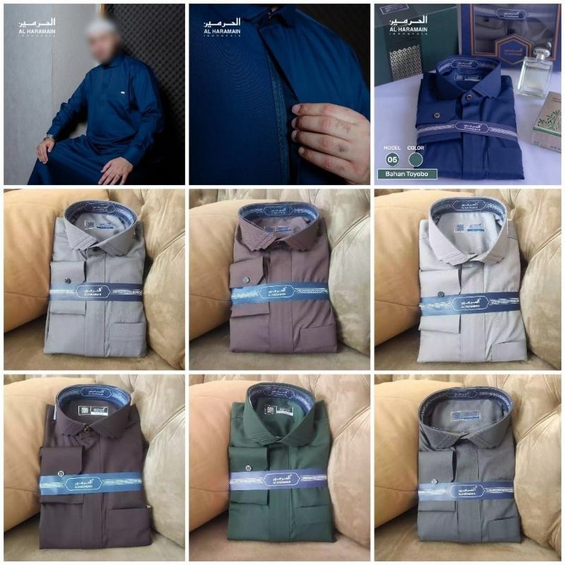 Jubah Al haramain polyester manset kancing Premium remaja dewasa kode 07