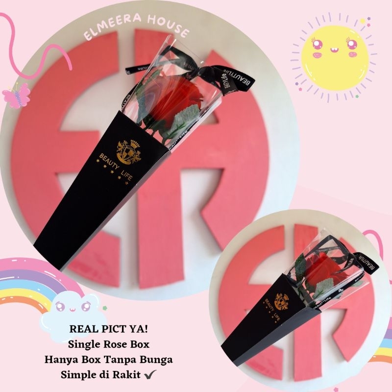 

Single Rose Box| Box Mawar Tangkai (BELUM DIRAKIT)