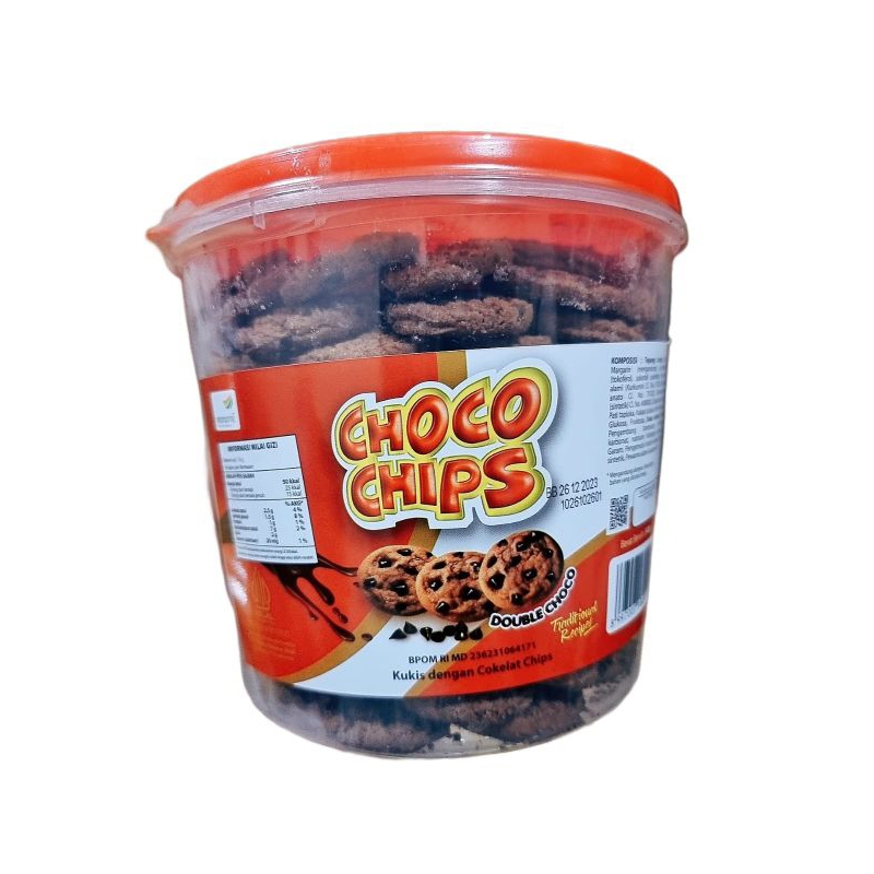 

kue kering cookies coklat choco chips kemasan toples