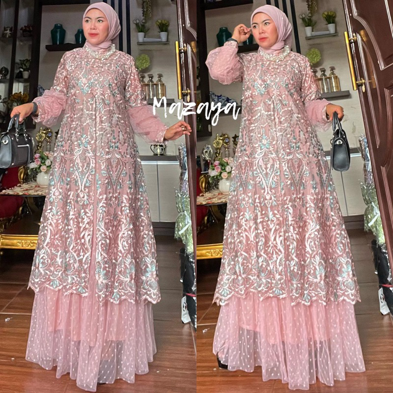 GAMIS LAYLA TILE MUTIARA / GAMIS PESTA TERBARU / GAMIS RAYA LEBAYAN 2024