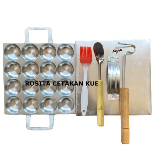 ART G58H Rosita Cetakan Kue Lumpur Super Mini Peyek Koin Telur Congkel Poffertjes Cubit Siomay 16 Lu