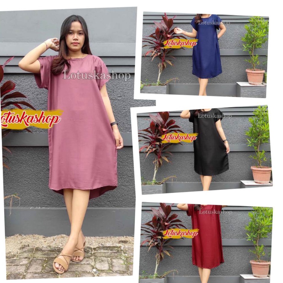 Promo Merakyat  REALPICT  Dress Bali Model Vega payung Polos Fashion Wanita Terbaru Kekinian Viral D