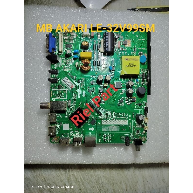 MB - MAINBOARD MOBO MODULE MOTHERBOARD MESIN TV LED AKARI LE-32V99SM - LE 32V99SM - 32V99 SM