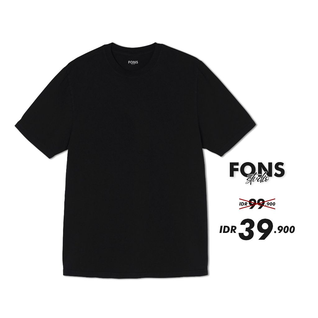 T Shirt Reguler Hitam Polos Kaos T Shirt