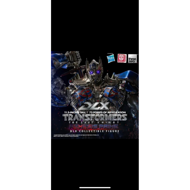 threezero DLX nemesis prime transformers the last knight Optimus TLK