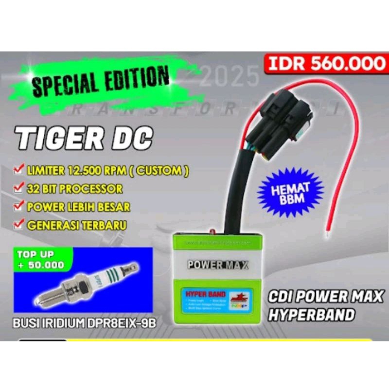 CDI POWERMAX BRT HIJAU TIGER DC IJO ORIGINAL