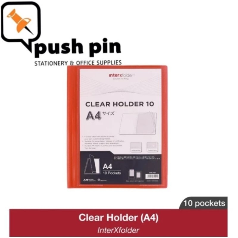

InterX Clear Holder / Map Holder A4 10 Pocket