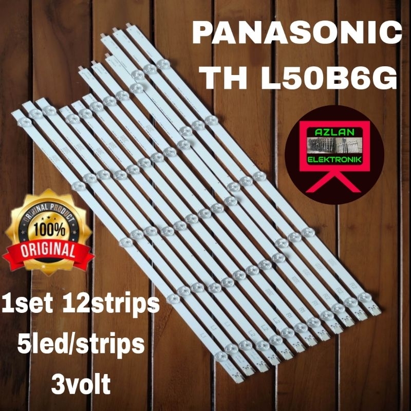 BACKLIGHT LED TV PANASONIC 50" TH L50B6G LAMPU BL 50B6G 5LED 3V