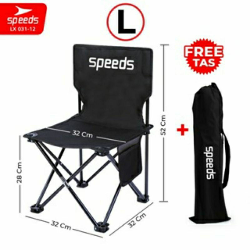 SPEEDS Kursi Lipat Kursi Camping Outdoor Portable 031-12 L