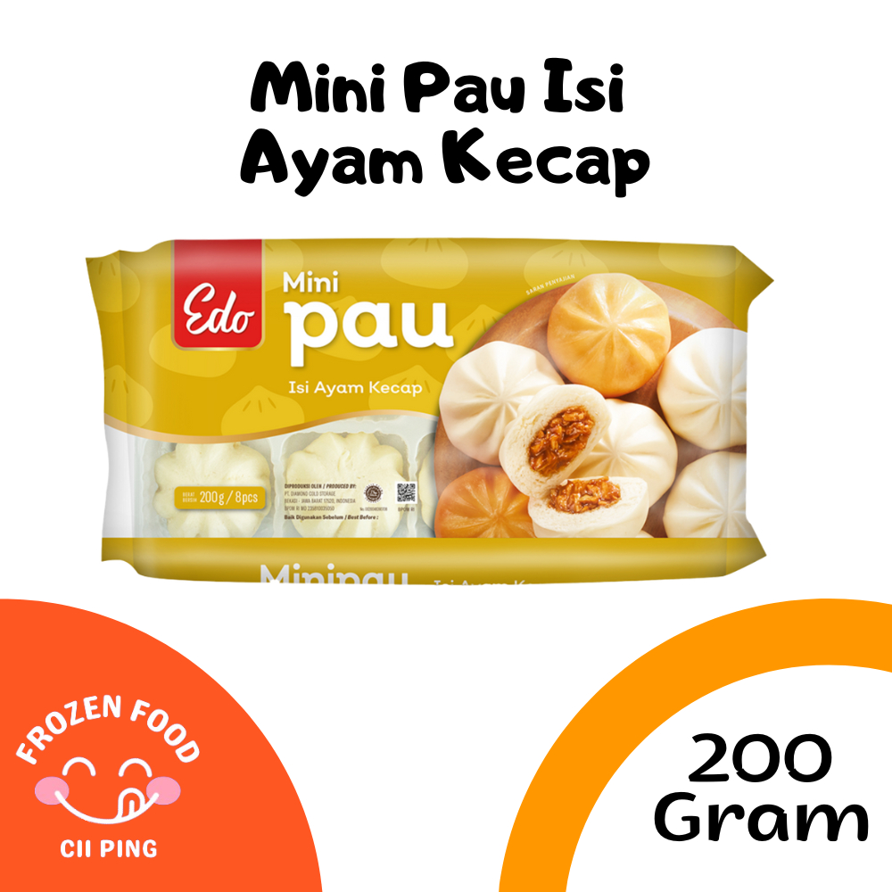 

Edo Mini Pau Isi Ayam Kecap 200gr Dimsum / Snack / Frozen
