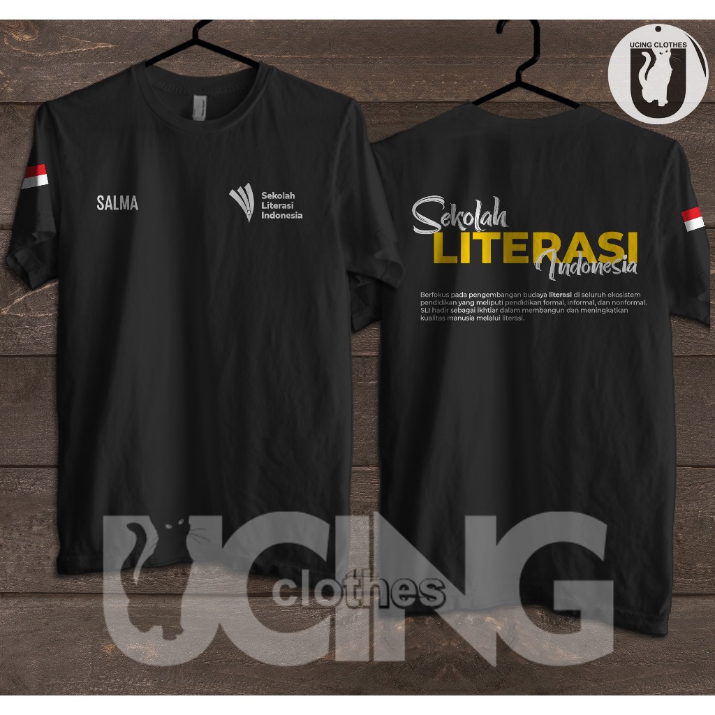 Kaos Baju Sekolah Literasi Indonesia Gratis Nama Kamu Kaos Distro
