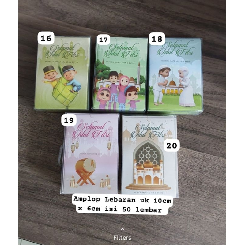 

AMPLOP LEBARAN ISI 50 LEMBAR|ANGPAO HARI RAYA IDUL FITRI UK 10x7cm [CANTUMKAN NO YG DIINGINKAN YA]