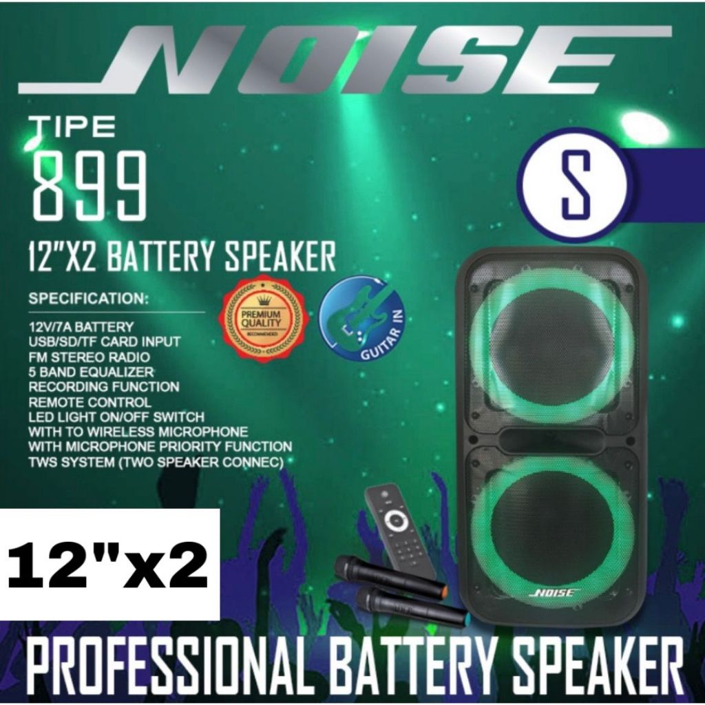 Speaker Meeting Portable NOISE 899S 12 INCH DOUBLE