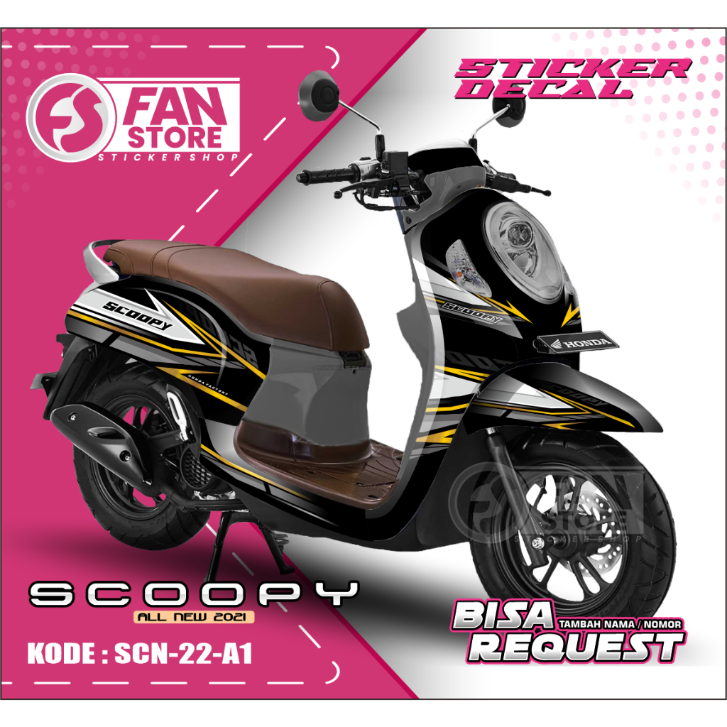 Sticker Decal Scoopy New Fi 2022 Full Body Dekal Scopy Stylish - Aksesoris Motor Scoopy 2020-2022