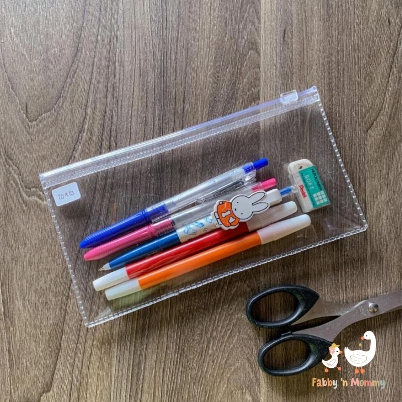 

[FABBYNMOMMY] - 1 Pc Pouch Bening- Pouch Tempat Pensil Bening Ziplock