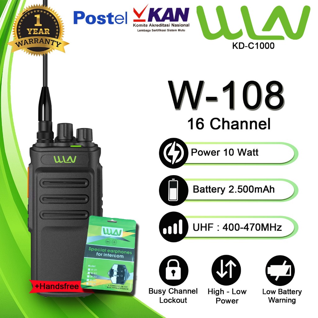 HT WLN W-108 UHF (POWER 10 WATT) - ISI 1 PCS