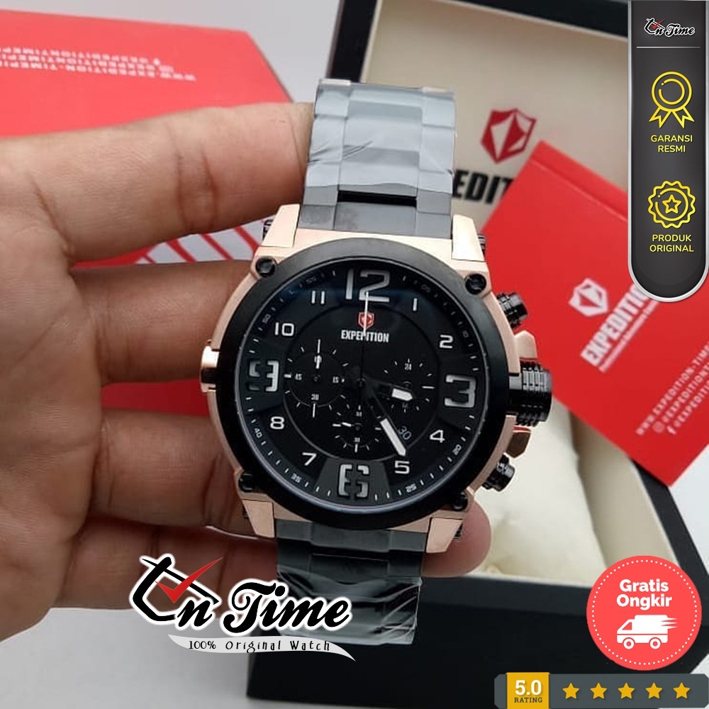 Expedition Pria Exp 6605 MC Chronograph Jam Tangan pria Ori