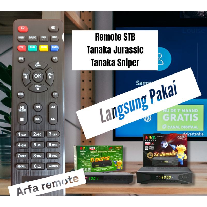 remot Set Top Box Tanaka Remote STB TANAKA Jurassic remote Stb Tanaka Sniper