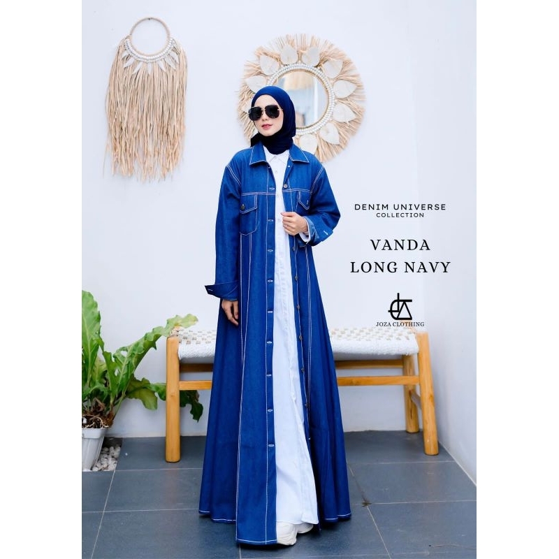 VANDA LONG NAVY BY JOZA GAMIS JEANS GAMIS SET SYARI