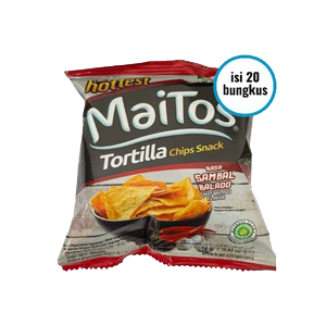 

[PROMOOOO] MR.HOTTEST SNACK TORTILLA CHIPS MAITOS SAMBAL BALADO PCK 14/10g