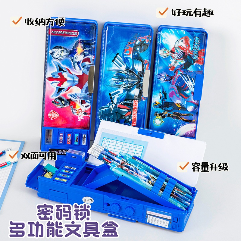 

Tempat Pensil Kotak Alat Tulis Transformers, Kotak Pensil Multi Lapis Multifungsi dan Lucu, Hadiah untuk Anak Laki-laki dan Perempuan Sekolah Dasar dan Menengah, Tas Pensil Anak