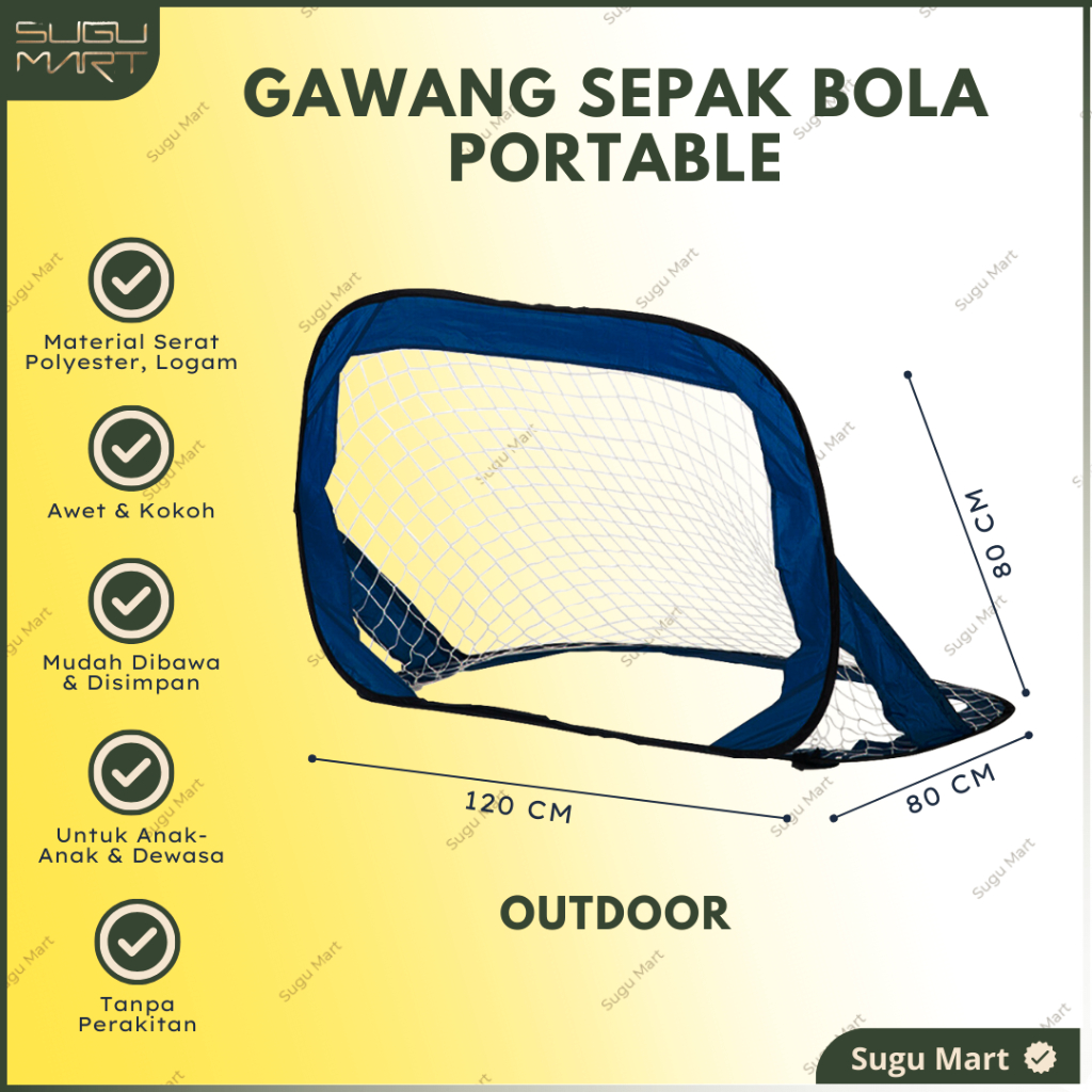 Gawang Sepak Bola Lipat | Gawang Sepak Bola Portable  | Soccer Game Mini Sepak Bola Portable | Gawan