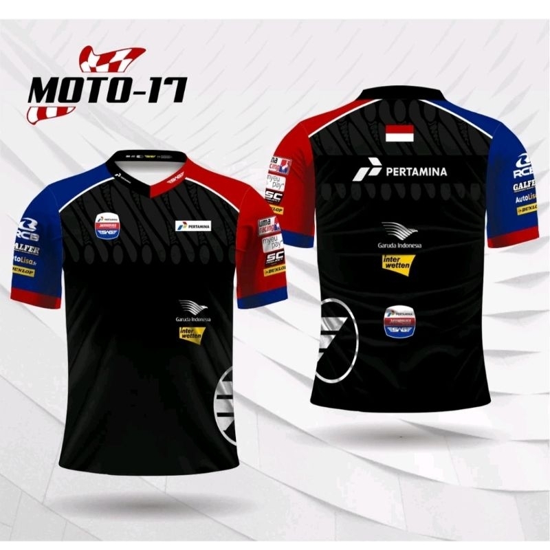 Jersey motogp mandalika kaos baju pertamina racing crew indonesia