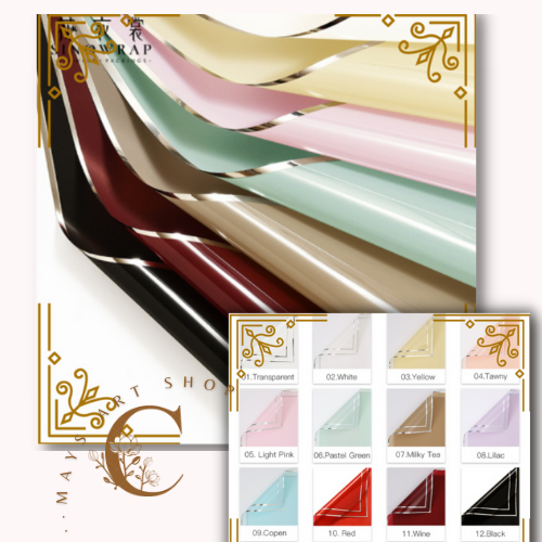 

[ECER MURAH] Kertas Buket Bunga Cellophane Silver Line - Flower Wrapping Paper Silver List Semi Transparent - Kertas Bunga Waterproof Flower Bouquet Korean Style