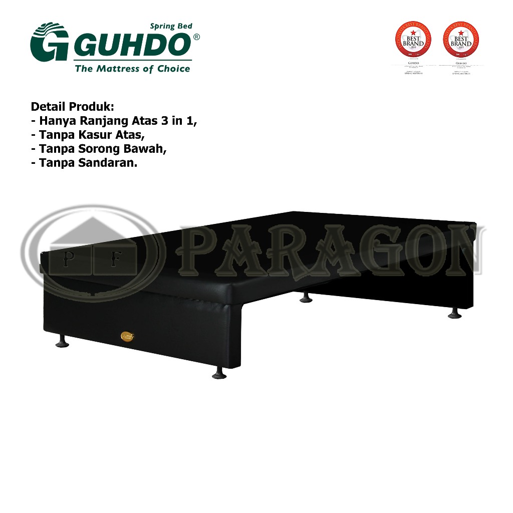 3in1 New Prima 160x200 - TANPA KASUR ATAS, TANPA SORONG BAWAH & TANPA SANDARAN - Spring bed Guhdo