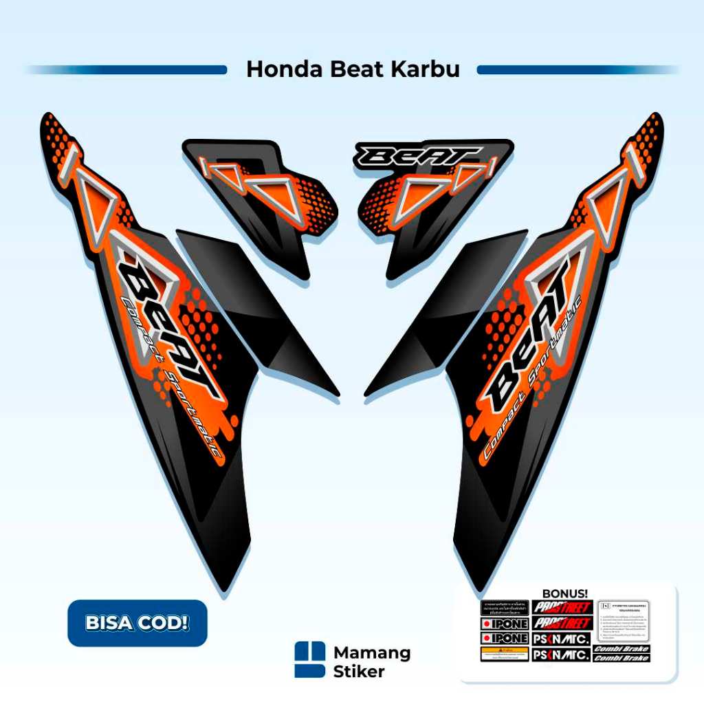 Striping Beat Karbu 110 Variasi (11) 2008 2009 2010 2011 2012 Vietnam Carbu Style Icon Thailand Api 