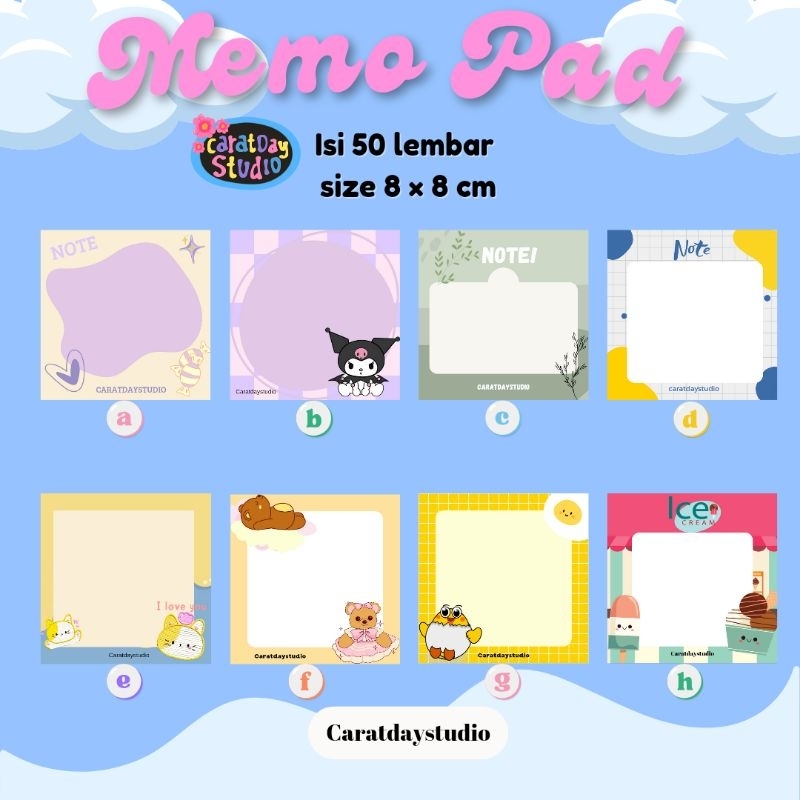 

[READY STOCK] MEMO PAD PRINT