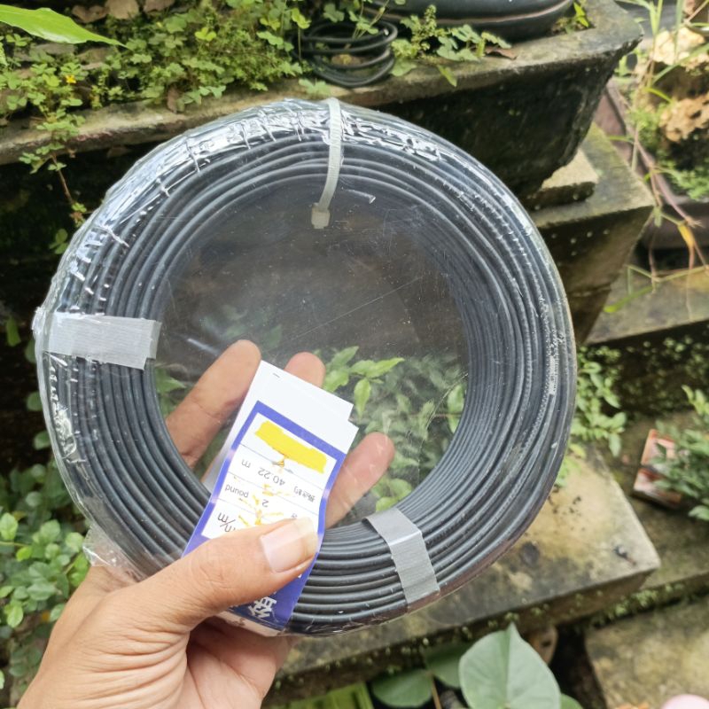 Kawat Bonsai alumunium Hitam per roll