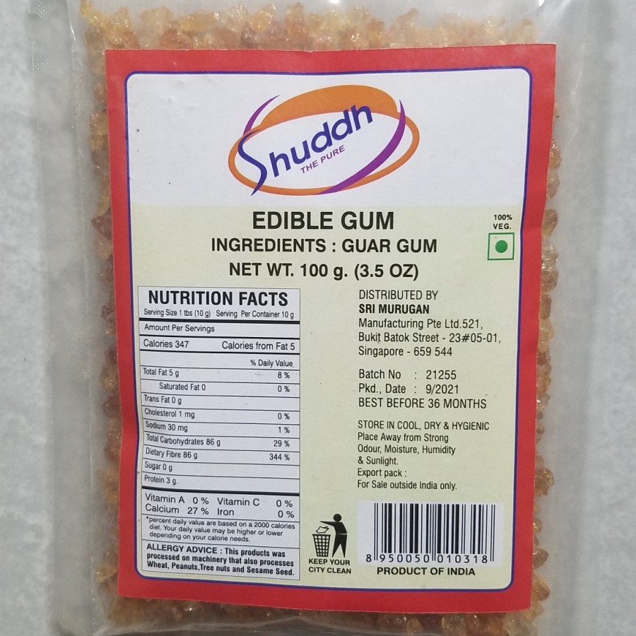 

EDIBLE GUM SHUDDH 100G / Guar Gum / Permen Karet