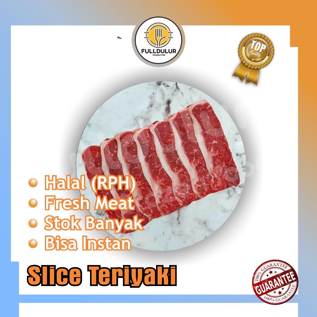 

Fulldulur Slice Teriyaki Daging Sapi 500g Setengah Kilo Halal Higienis Segar Bandung Teriyaki Yakiniku Meat Beef Kualitas Premium Murah