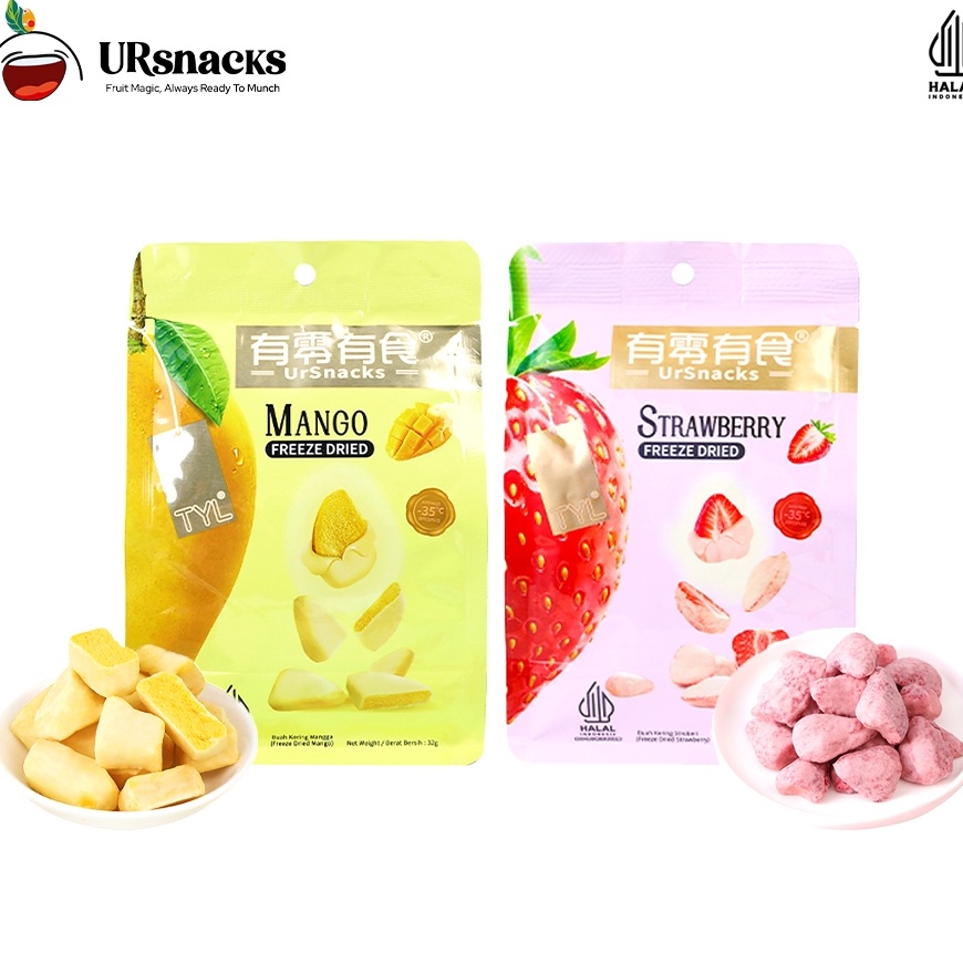 

KI3 URSNACKS Bundle Of 2 Freeze Dried Keripik Sehat Strawberry Mango