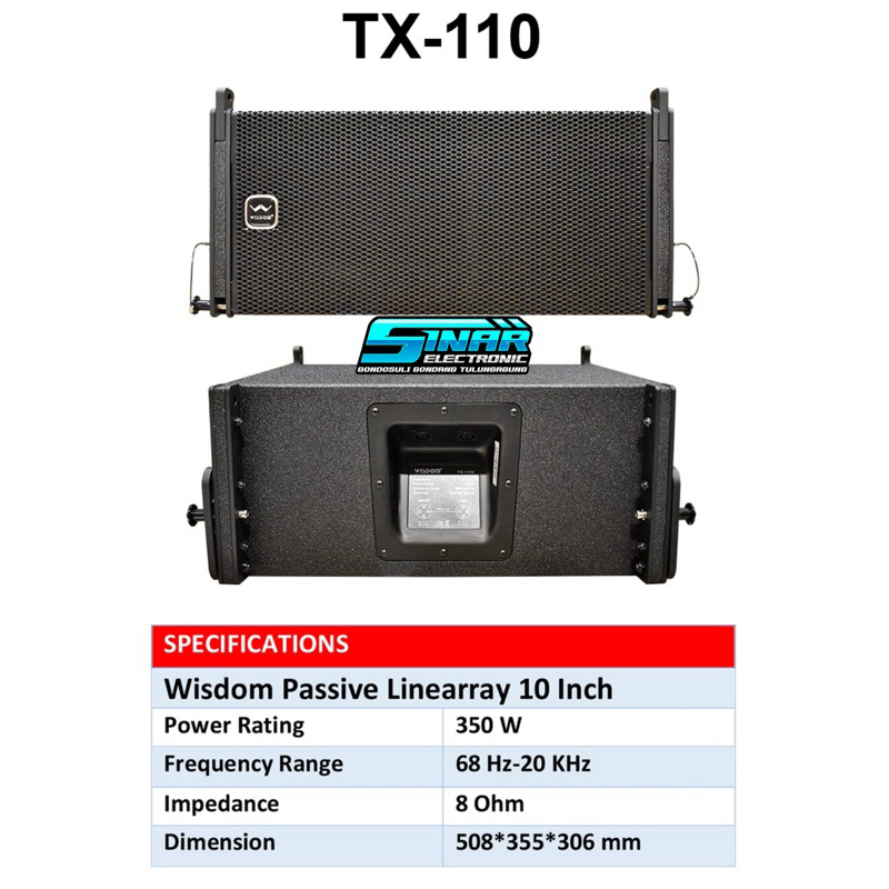 Speaker Line Array WISDOM TX110 TX-110 Original [SUDAH PAKING KAYU]