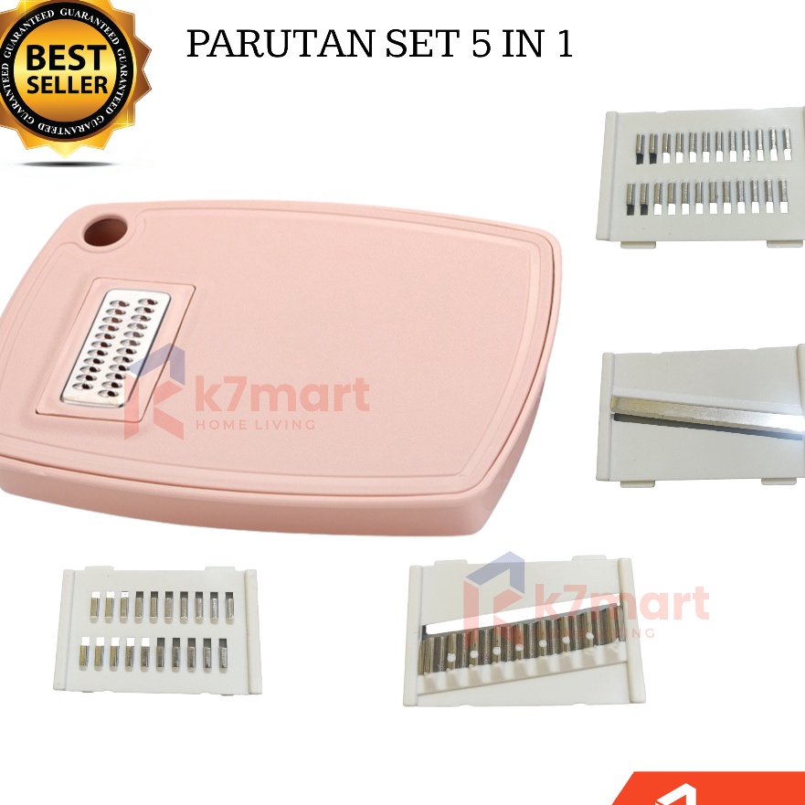 HJ6 K7MART PARUTAN SET 5 IN 1  PISAU SET PARUTAN MULTIFUNGSI  ALAT PEMOTONG SAYURAN SERBAGUNA WORTEL