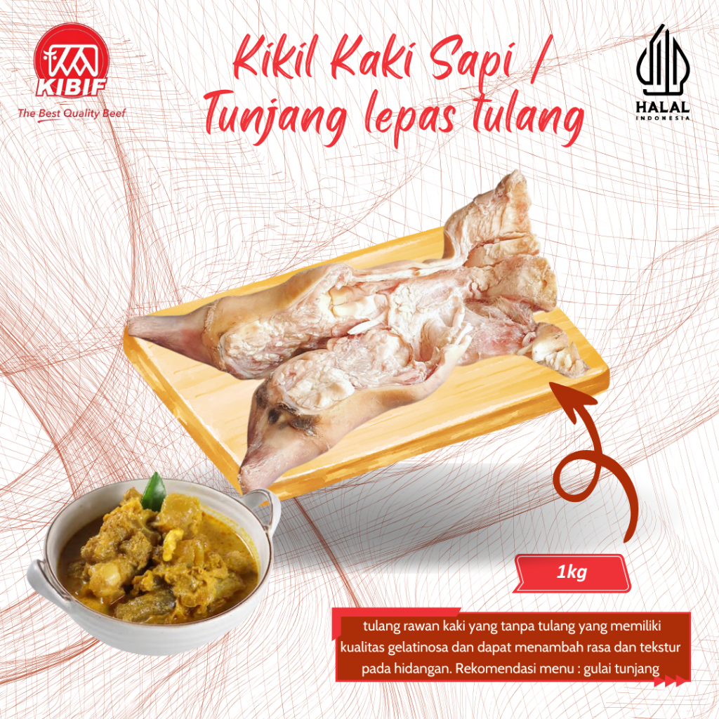 

Kikil Kaki Sapi / Tunjang lepas tulang 1kg