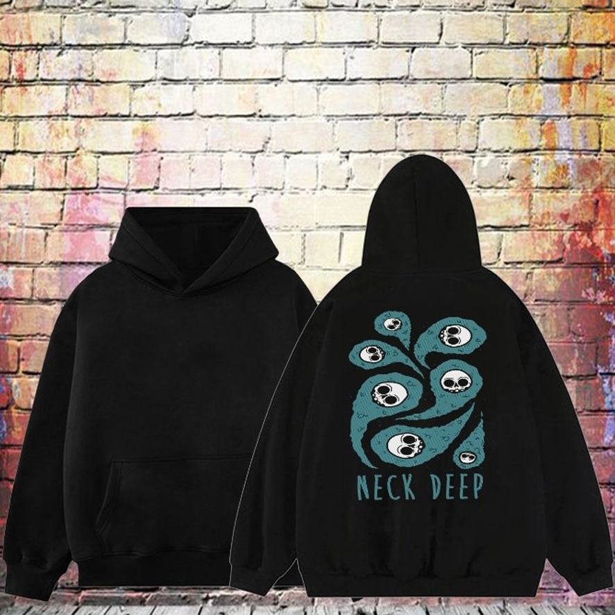 Hoodie Neck Deep Hoodie Unisex Casual Fashionable Trendy Hoodie Bahan Katun