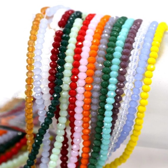 Terbaik Part 1 Manik Kristal Ceko 4mm  Manik Bakpau  Manik Kristal Bakpau Ceko  Manik Gepeng  Manik 