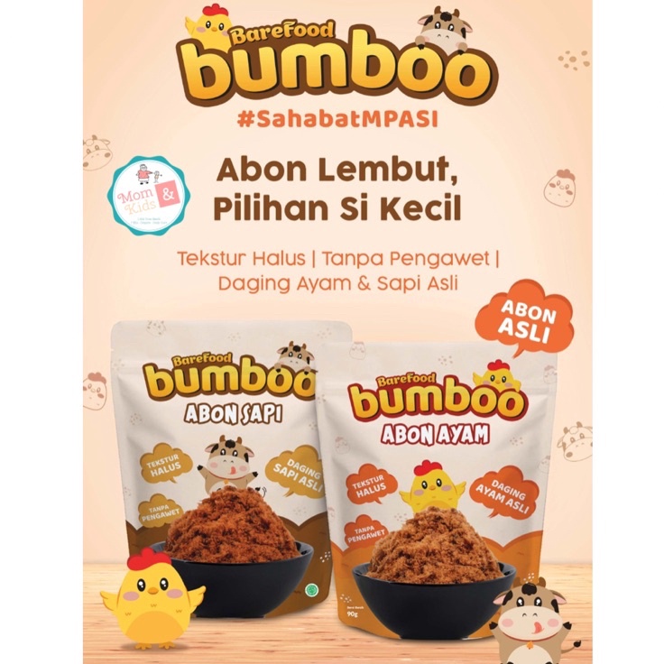 

KF7 BAREFOOD BUMBOO Abon Sapi Ayam 1gr MPASI Non MSG Beef Chicken Floss