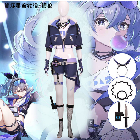 Costume Silver Wolf Silverwolf Battlesuit Honkai Impact Star Rail - No Brand(Sepabrik Wudu)