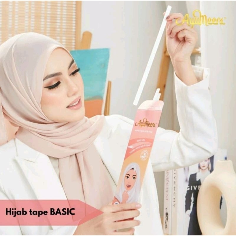 Ayumeera Basic Tape hijab hijab shaper tape model BASIC hijab pashmina melengkung lurus paripurna